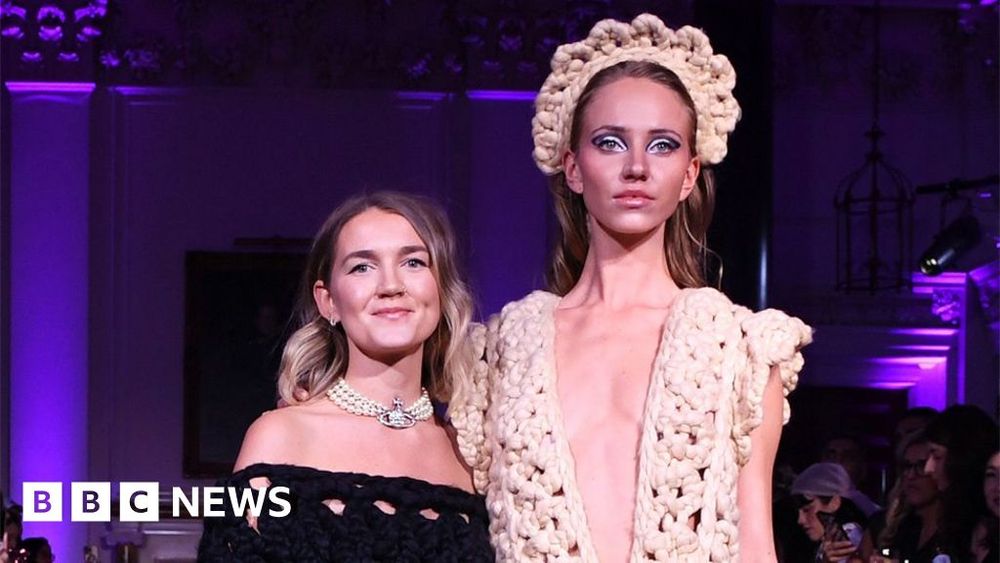 London Fashion Week designer started knitted looks as 'therapy'