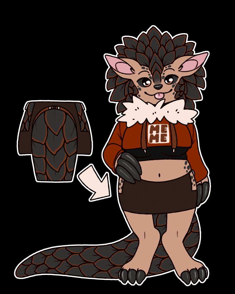 Chibi art of Jae Pangolin by Megueguu