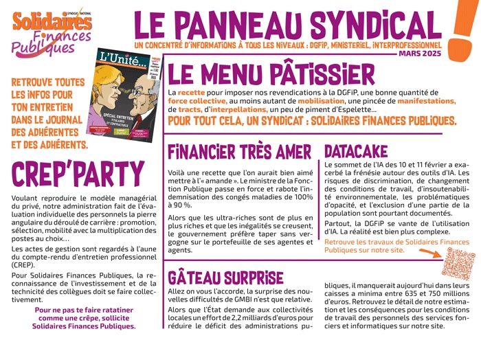 Le tout dernier Panneau syndical. À afficher partout.@solidairesfip