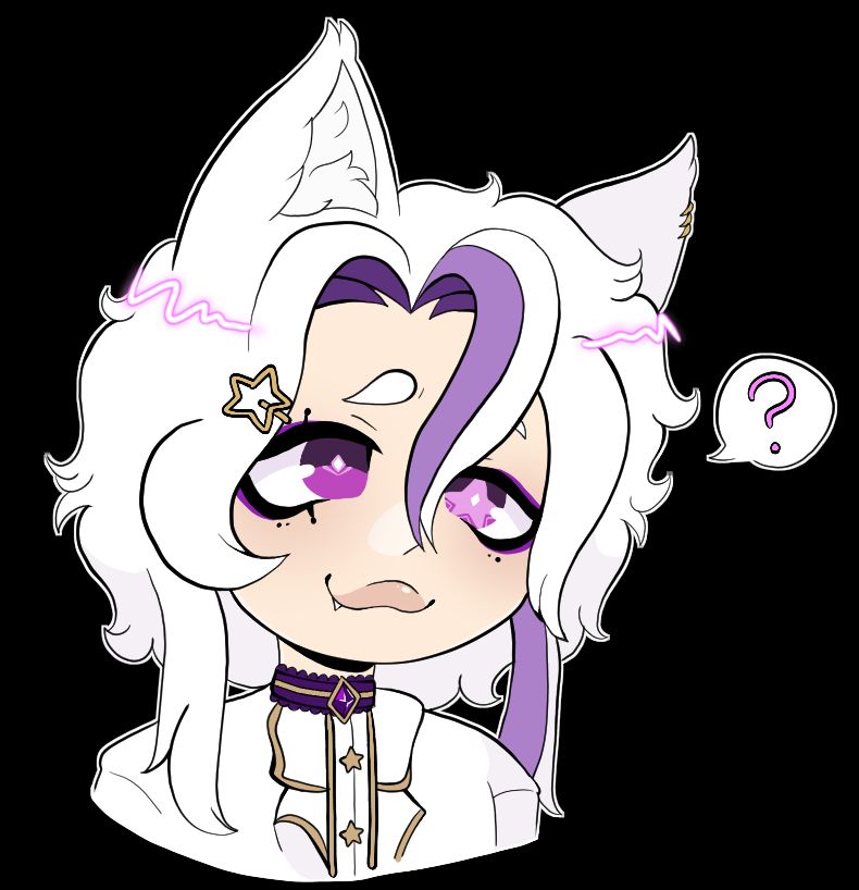 Chibi of Joy tilting head and smiling with a speech bubble of a question mark beside him.