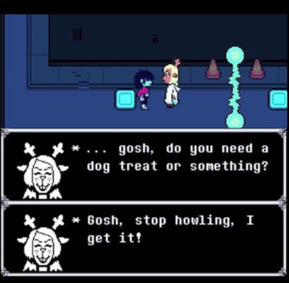 Noelle telling Kris to stop howling