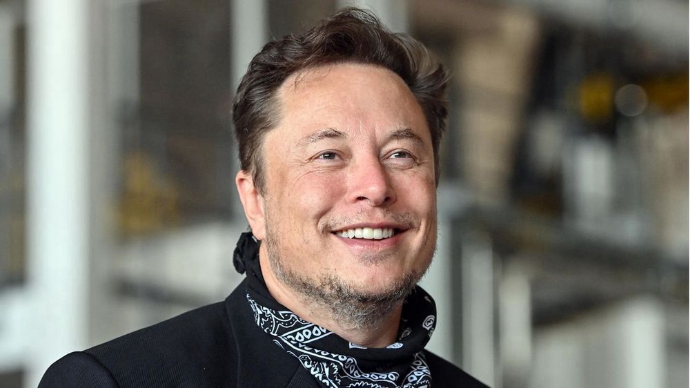 Elon musk dämlich grinsend