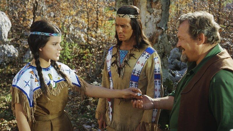 Eine Filmszene aus dem Film: "Winnetou und das Halbblut Apanatschi".