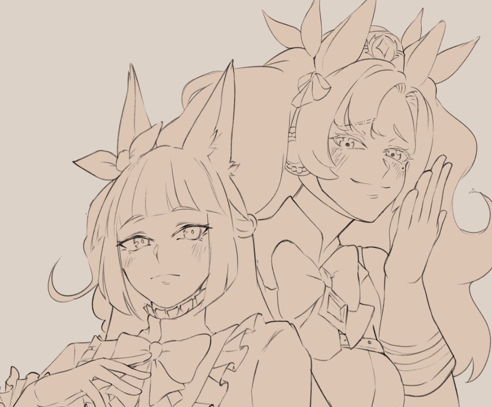 Miyabi and Nicole in uma musume cosplay