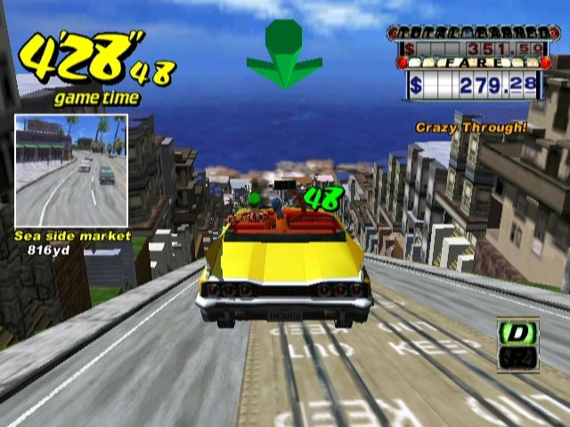Screenshot of Crazy Taxi, one of the best Dreamcast games