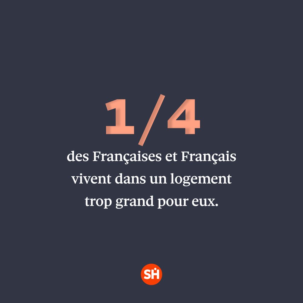 1/4 des Françaises et Français vivent dans un logement trop grand pour eux.