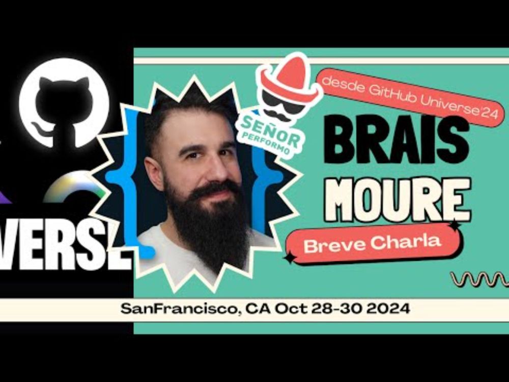 Brevisima charla con Brais Moure en GitHub Universe!