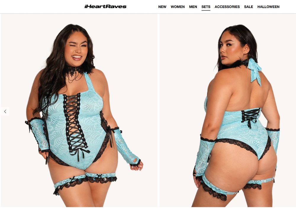 Screenshot from iheartraves showing the bodysuit Alice wants