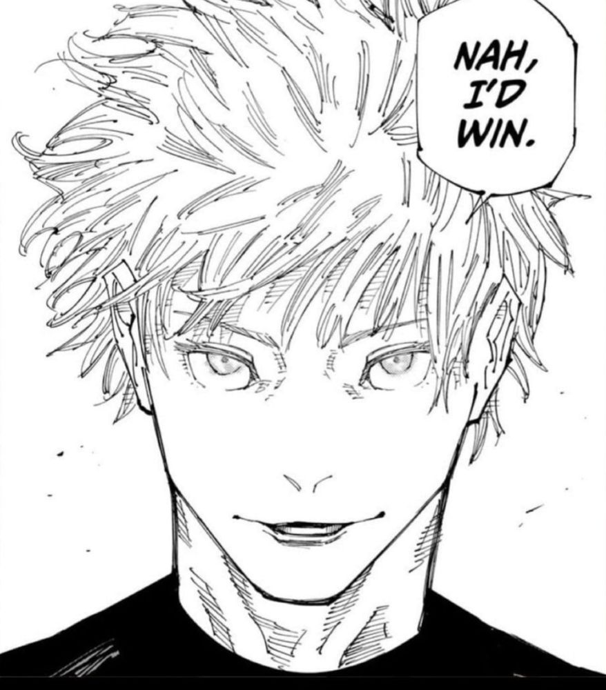 The meme "Nah, I'd win". The boy is looking to the viewer with confidence saying the famous sentence.