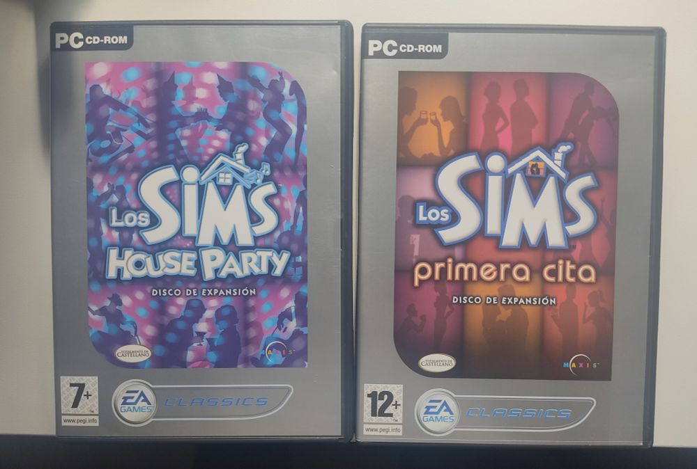 The cases of two expansions of the videogame The Sims, House Party and Hot Date.