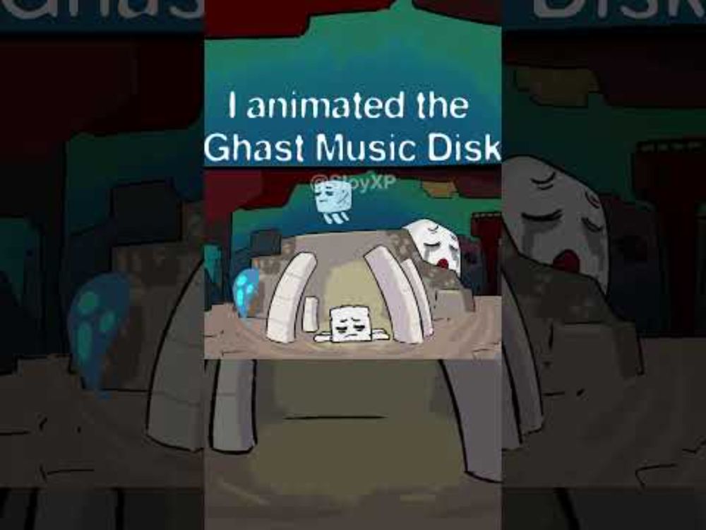 I animated the Ghast Music Disc #minecraft