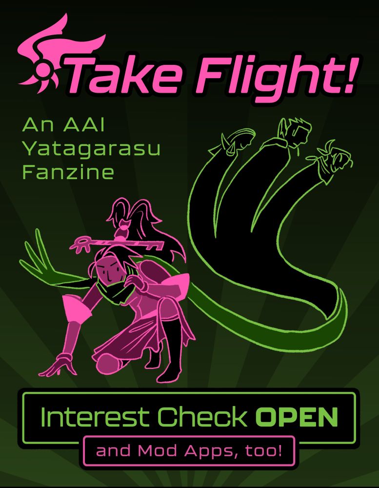 Take Flight!
An AAI Yatagarasu Fanzine
Interest Check Open (and Mod Apps, too!)