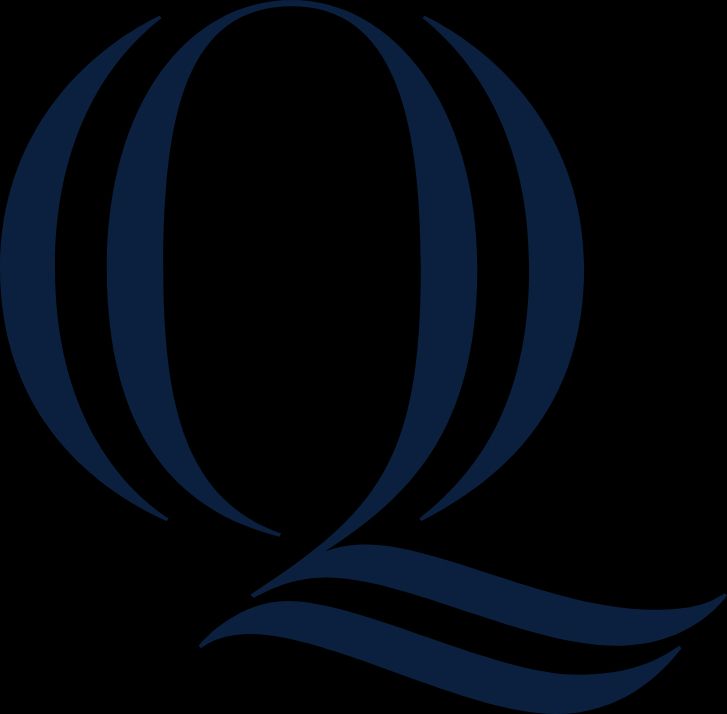 The letter Q capitalized that is stylized to look like an olde english font.
