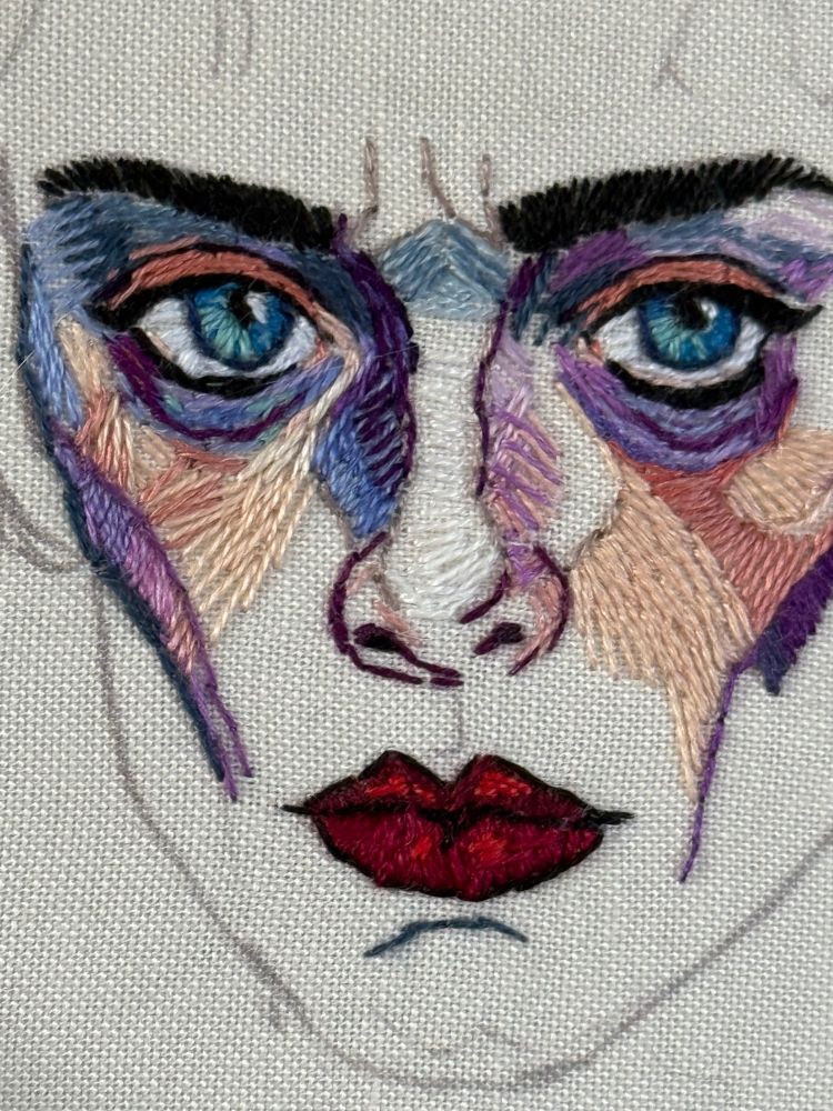 Colorful portrait of an angry Medusa 