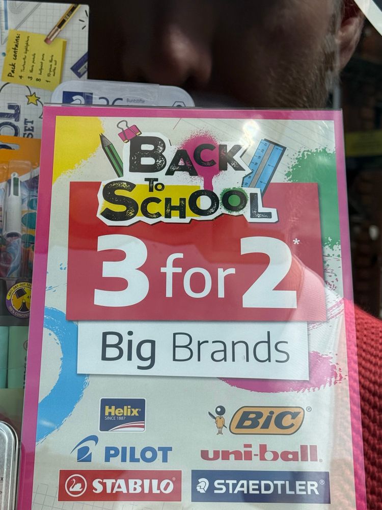Back to school sale offer from a shop 