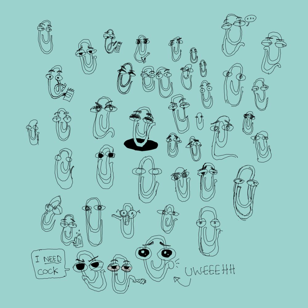 various doodles of clippit, mostly off-model, somehow