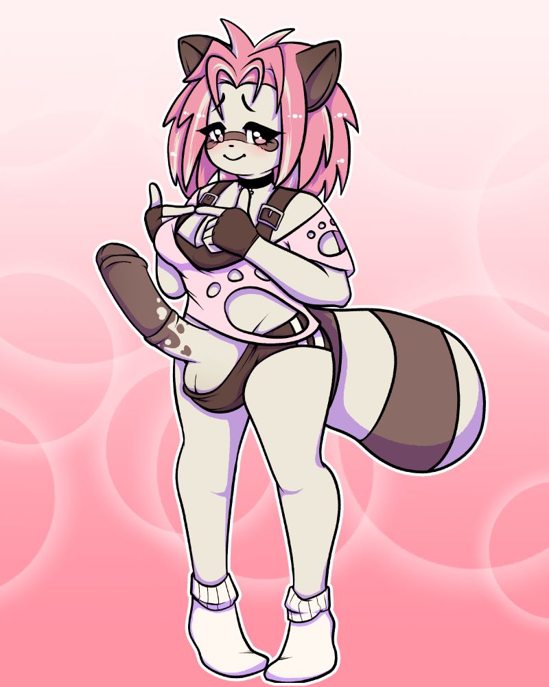 nsfw comm of a furry oc with a large horse-like cock