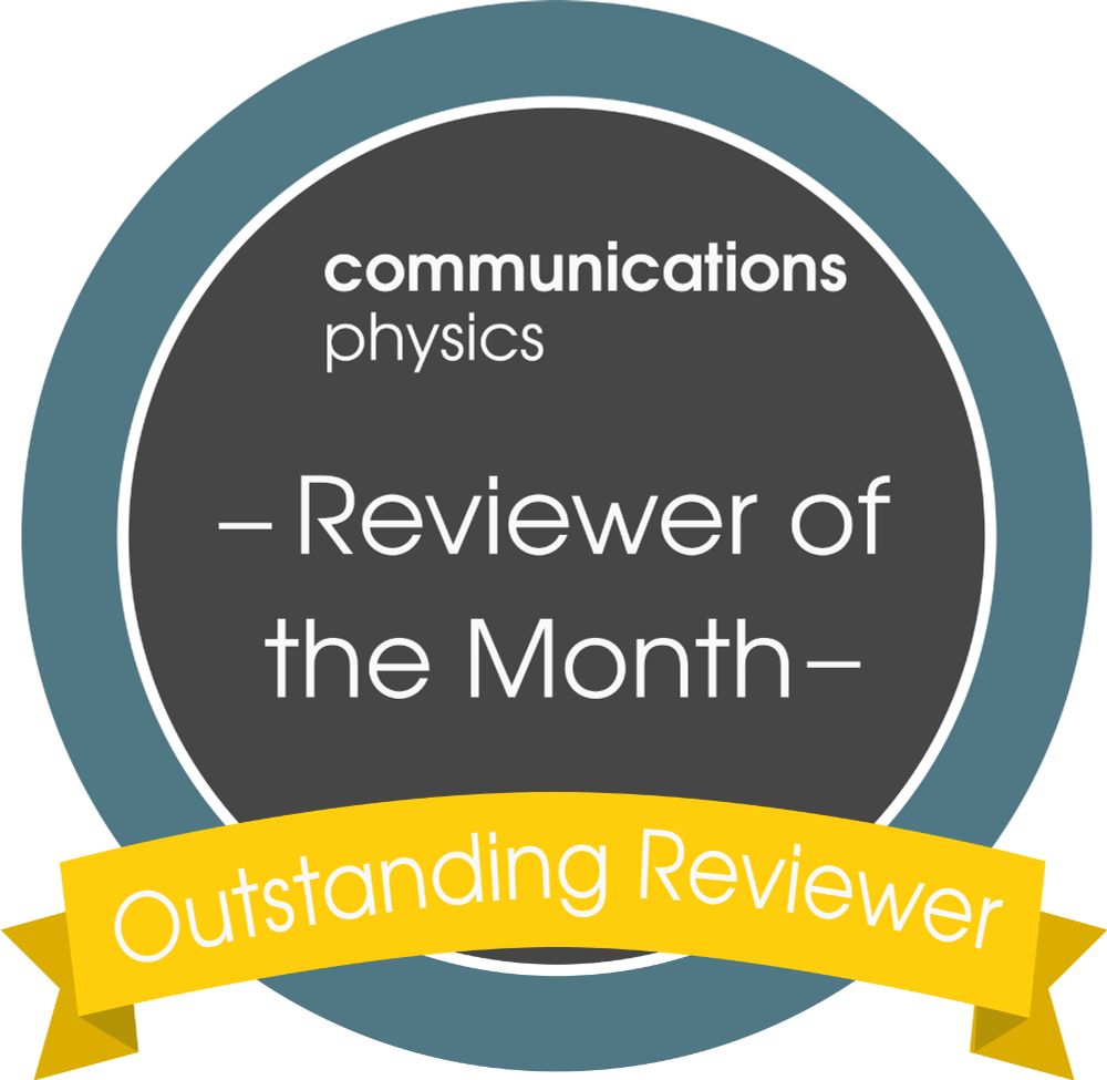 Logo Reviewer of the Month. Communications physics.