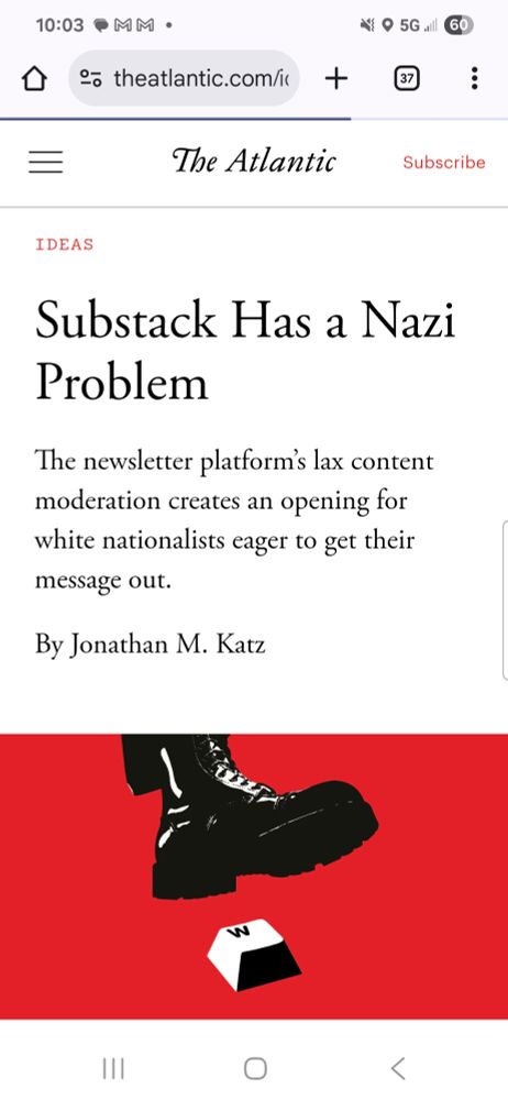 Substack has a nazi problem 