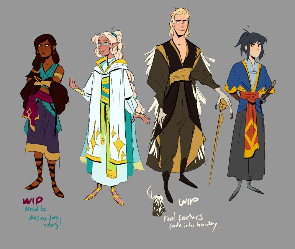 Concept doodles of the ancient heroes for Fantastic Tales of Nothing/Lost Legends of Nothing.