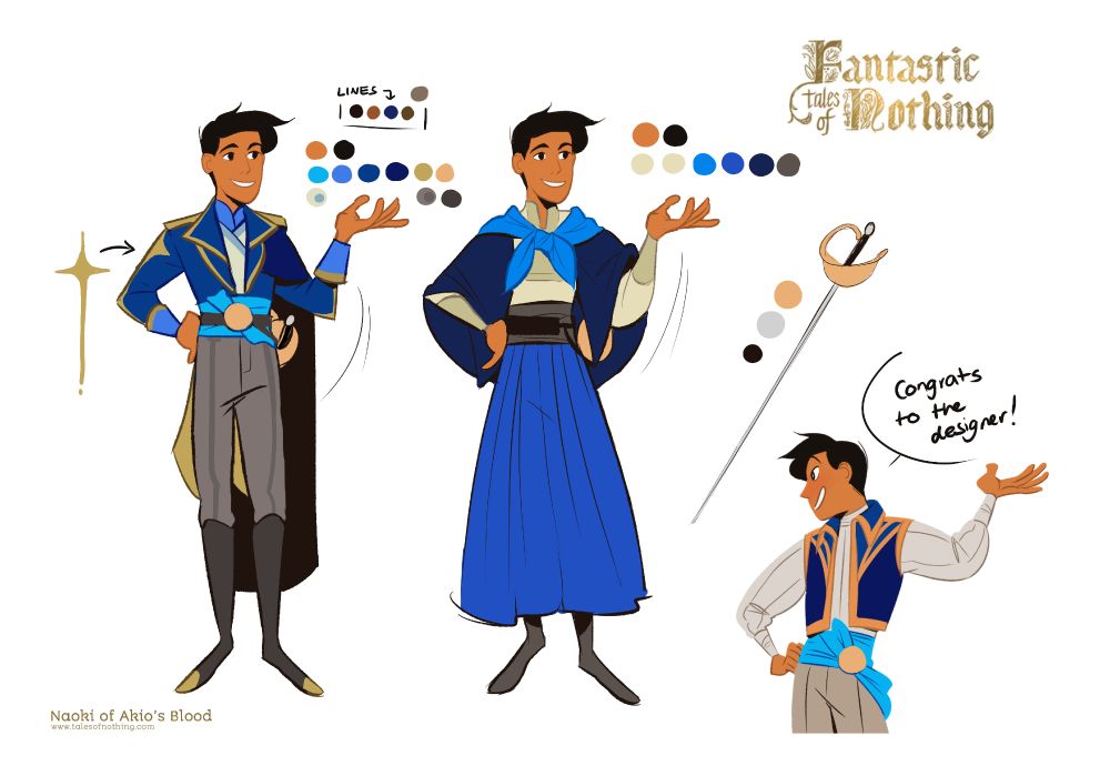 Reference sheet of Naoki of Akio's Blood for Fantastic Tales of Nothing/Lost Legends of Nothing.