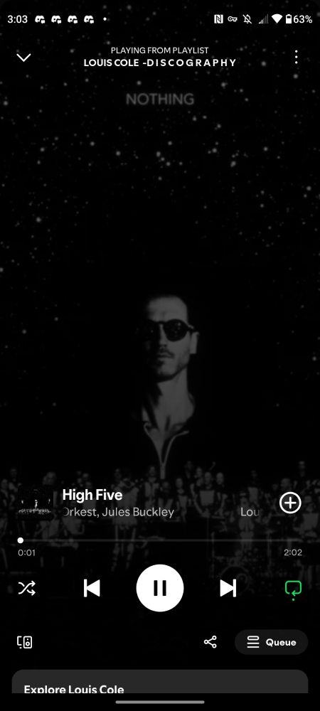 High-Five by Louis Cole screenshotted from Spotify