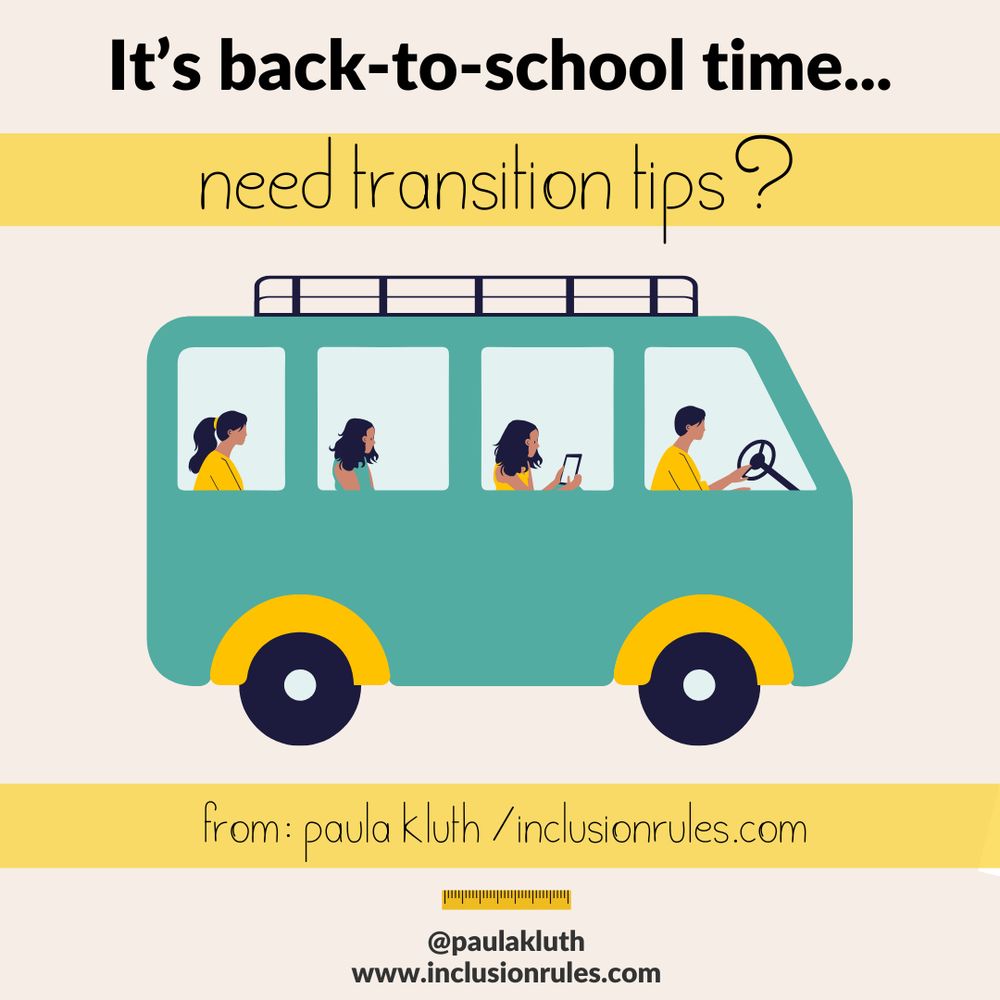 picture of a green school bus with a heading that says "It's back to school time"