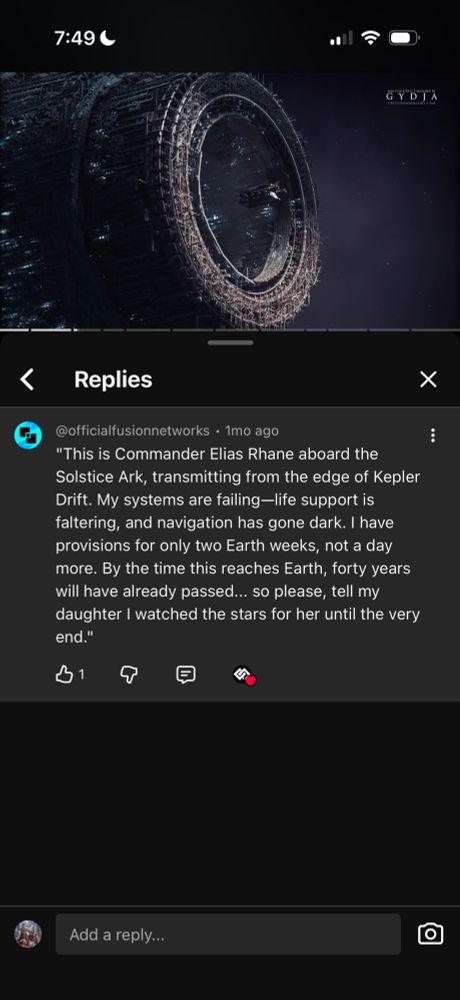 "This is Commander Elias Rhane aboard the Solstice Ark, transmitting from the edge of Kepler Drift. My systems are failing-life support is faltering, and navigation has gone dark. I have provisions for only two Earth weeks, not a day more. By the time this reaches Earth, forty years will have already passed... so please, tell my daughter I watched the stars for her until the very end."