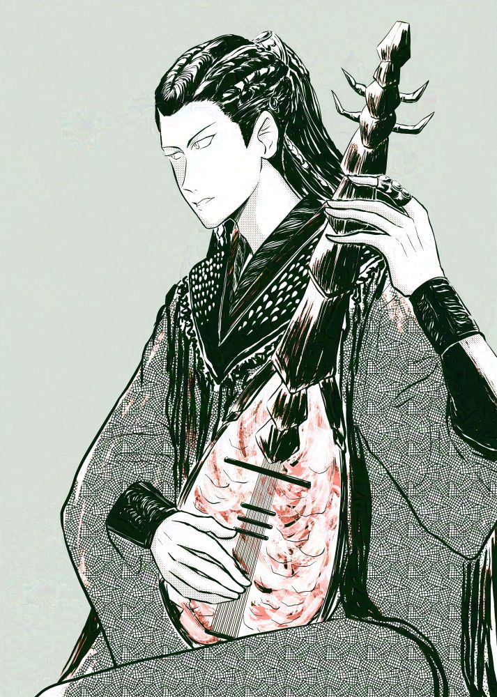 Xie Wang (Scorpion King) from the drama Word of Honor plays the pipa