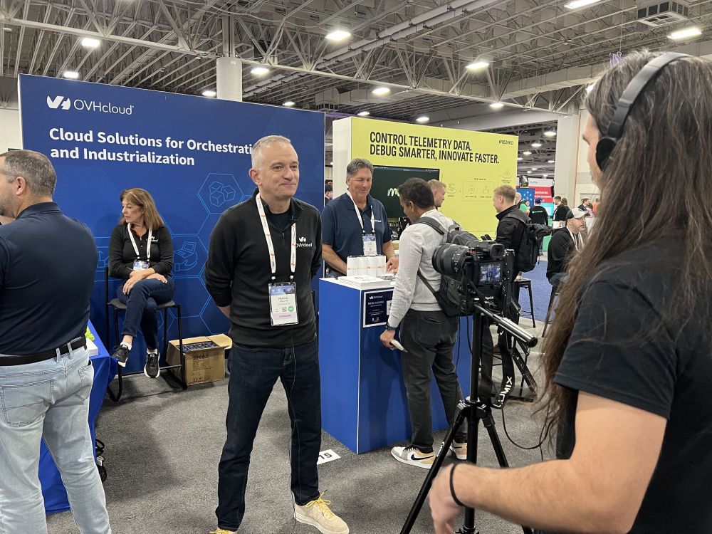 Me being interviewed at KubeCon 2024