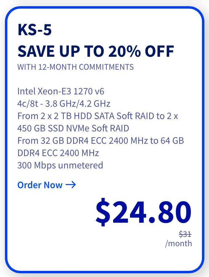 KS-5 up to 20% off