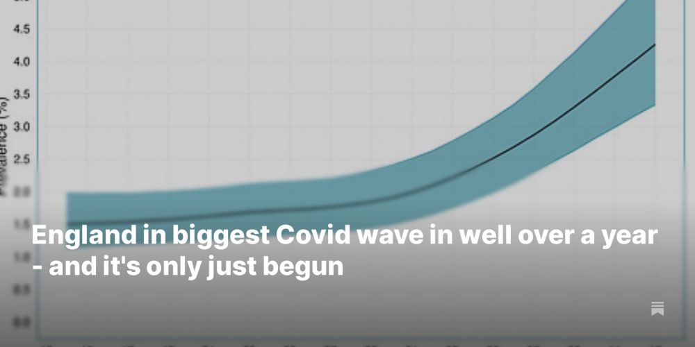 England in biggest Covid wave in well over a year - and it's only just begun