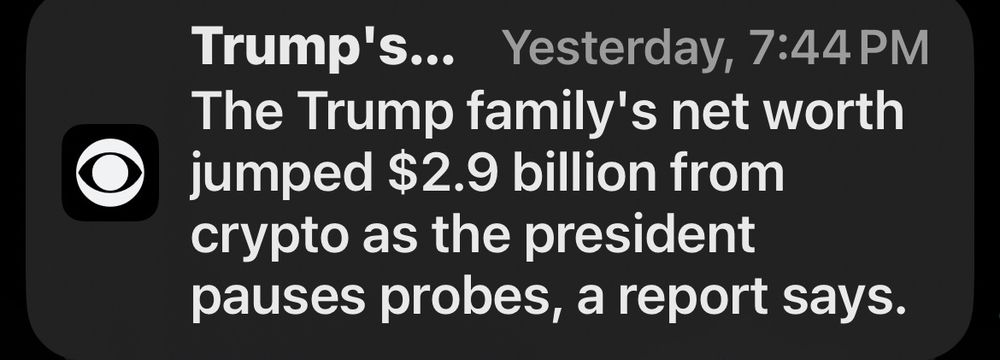 Trump’s families net worth jumped 2.9 billion from crypto dumping and pumping