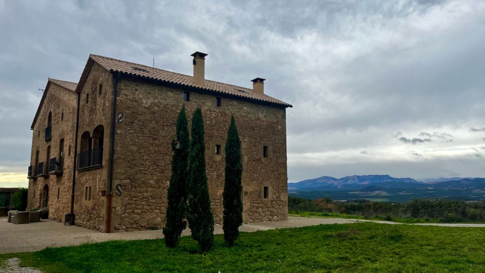 Traditional catalan masia in rural area, in the province of Lleida