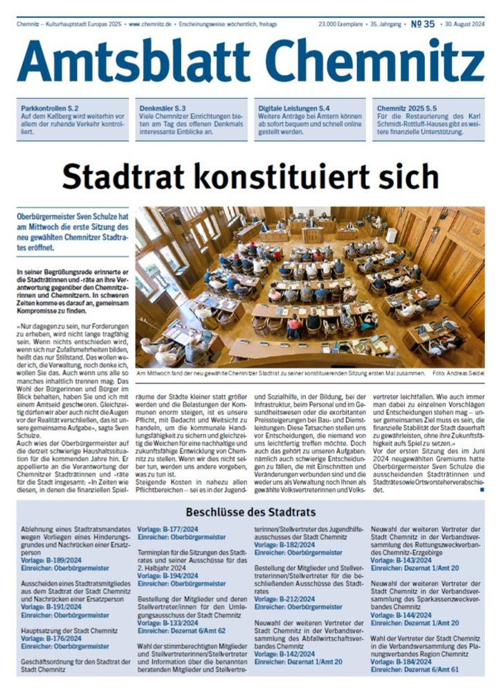 Ausgabe 35/2024 | Stadt Chemnitz