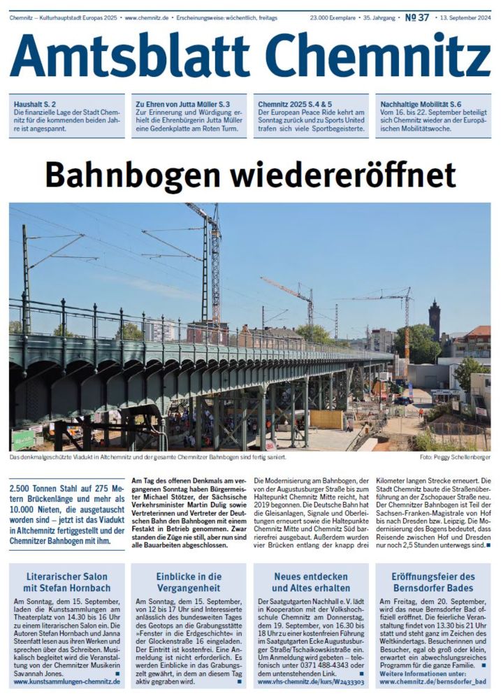 Ausgabe 37/2024 | Stadt Chemnitz