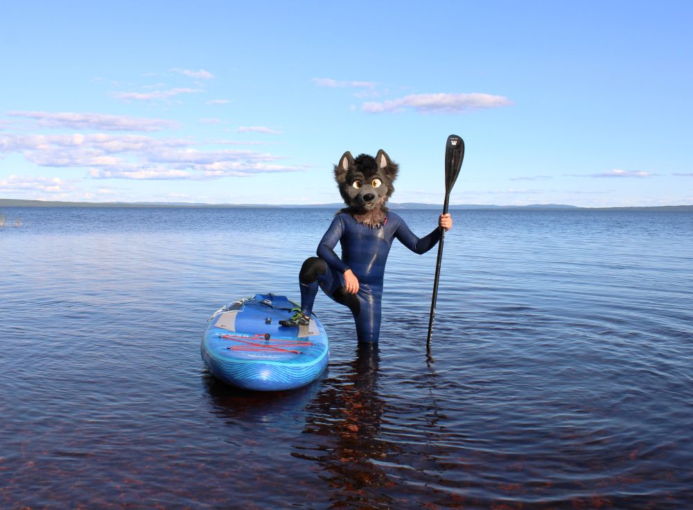 Szürky Adventure in wetsuit in sweden 