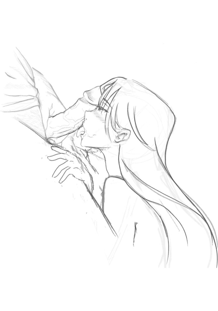Just a sketch of a girl, enjoying the benefits of man. 