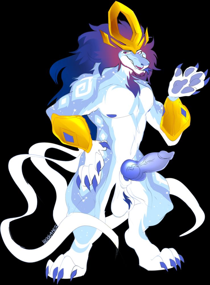 A Suicine with star patterns in his fur

Art and design by: @hexkates.bsky.social