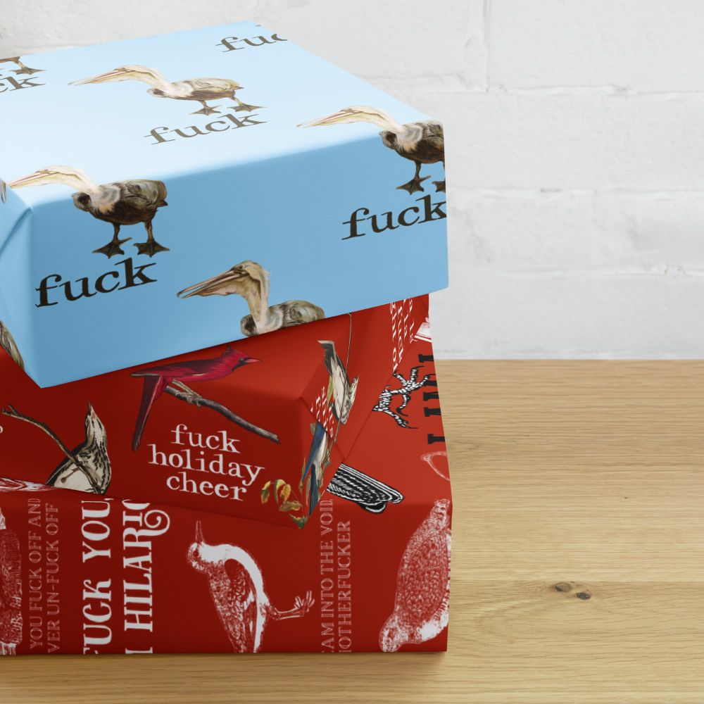 Effin' Birds wrapping paper