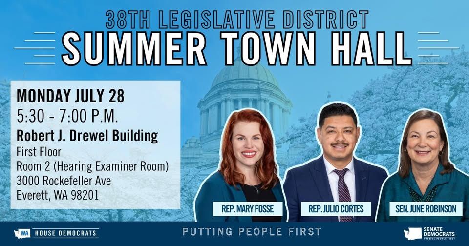 Monday July 28th 5:30 pm at the Robert J Drewel Building First Floor Room 2 3000 Rockefeller Ave in Everett