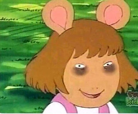 DW with bags under her eyes