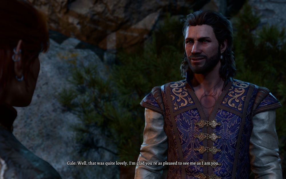 Gale: Well, that was quite lovely. I'm glad you're as pleased to see me as I am you.