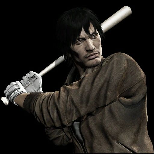 Tatsuo Shinada holding a baseball bat