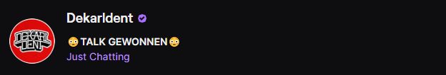 Dekarldent - TALK GEWONNEN