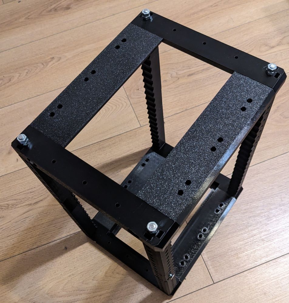A 3D printed 10 inch rackfinity rack.
