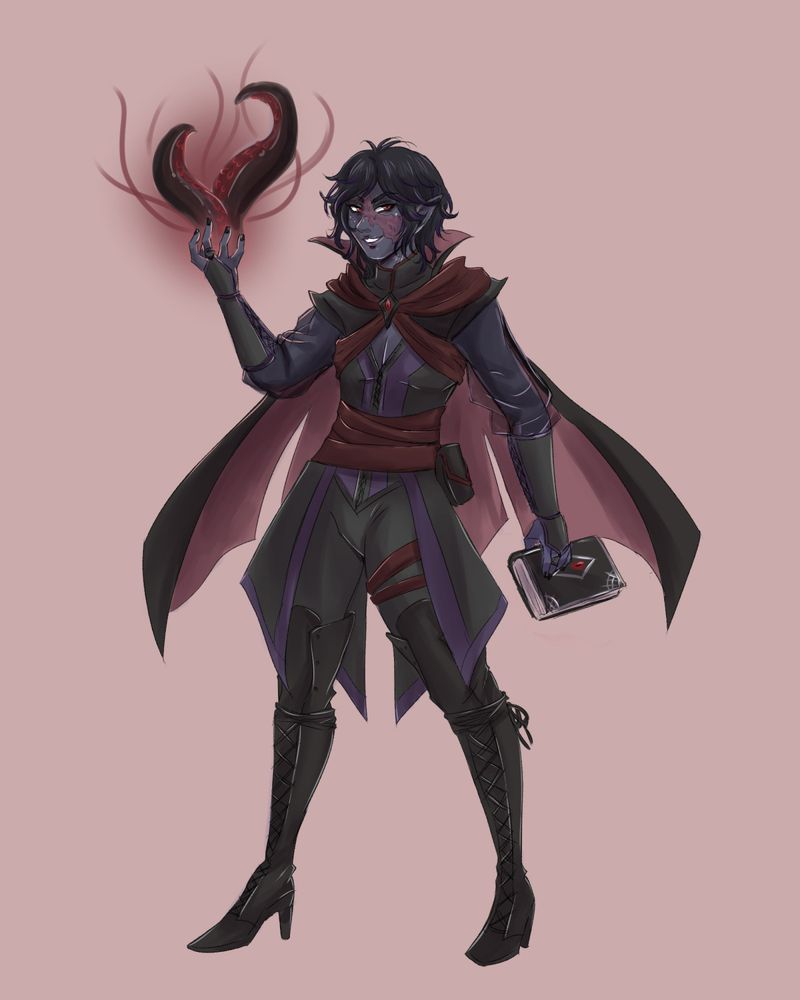 Art of my drow tav izilya (he/him)