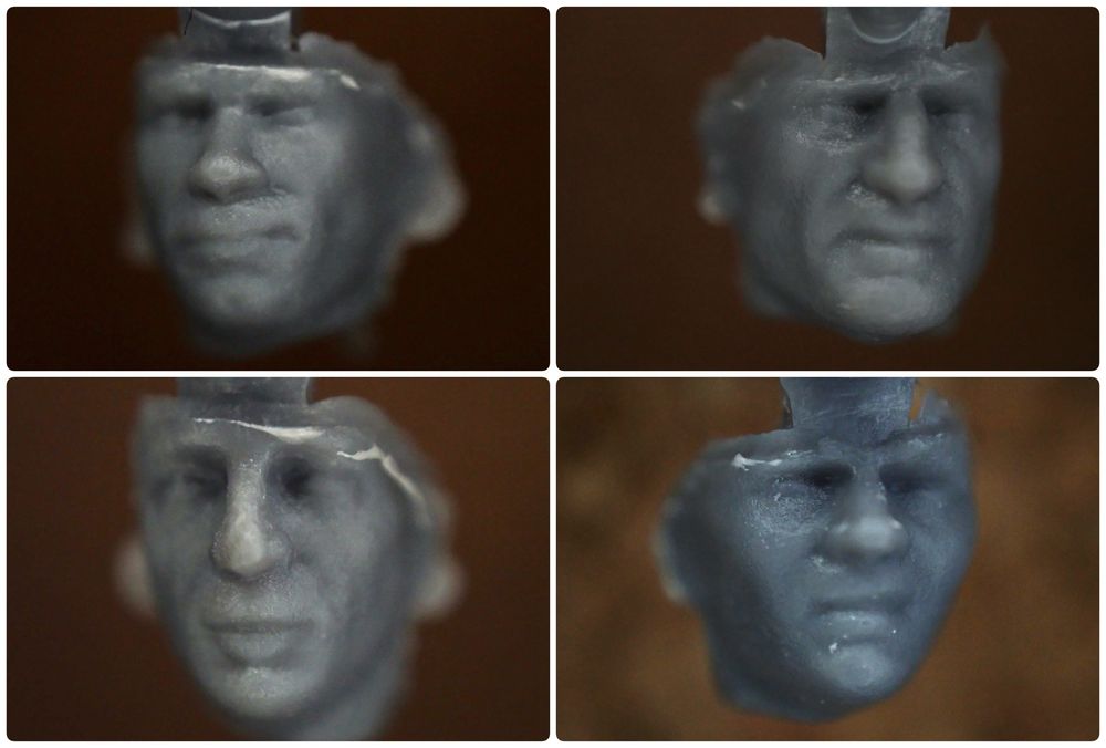 4人の顔を接写。悪そうな面々の造形です。