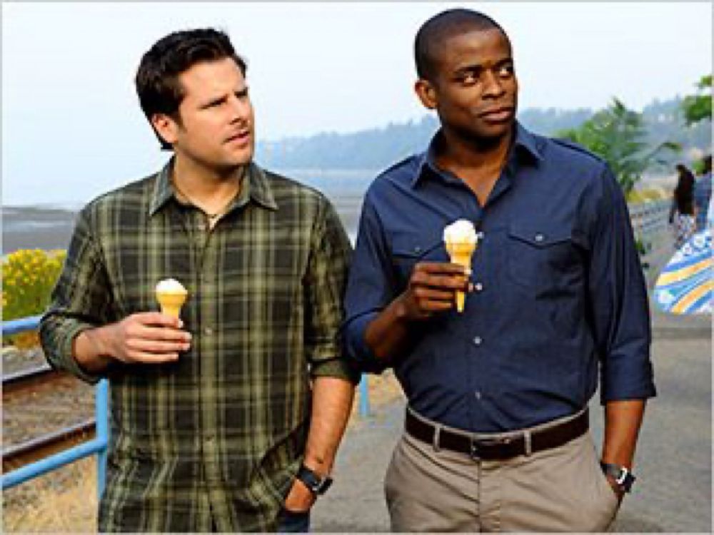 Shawn and Gus from Psych.