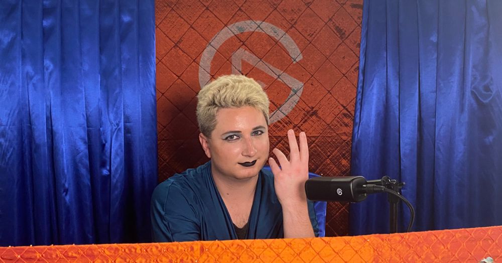 An establishing shot of myself behind the GM screen of the Elgato one-shot "Tales of Yi'Sand: The Key to the Light".